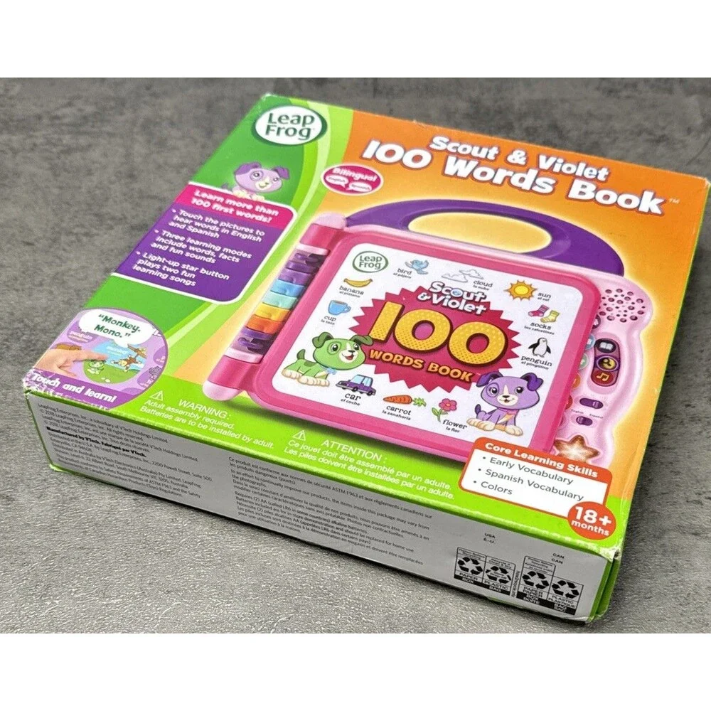 LeapFrog Scout and Violet 100 Words Book ,Early Vocabulary,Colors